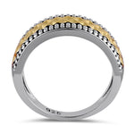 Sterling Silver Rustic Two-Tone Ring