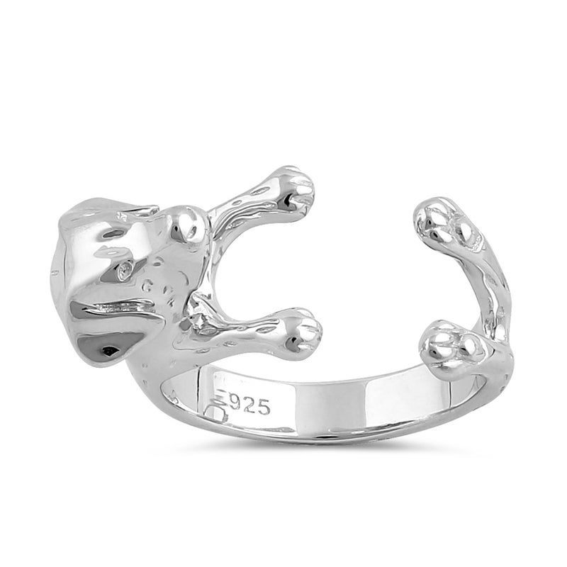 Sterling Silver Labrador Dog Ring