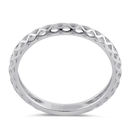 Sterling Silver Basket Band Ring