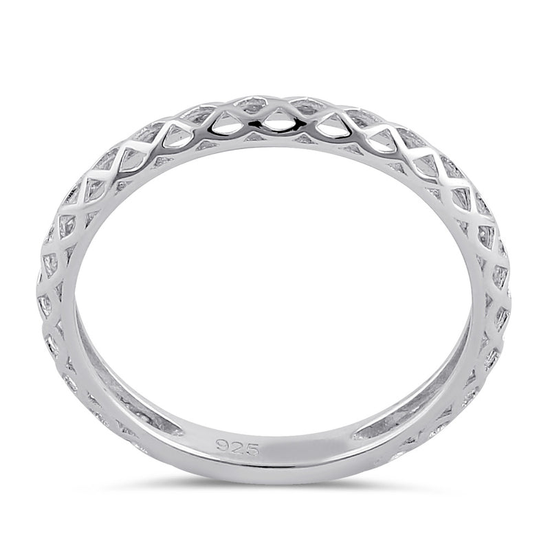 Sterling Silver Basket Band Ring