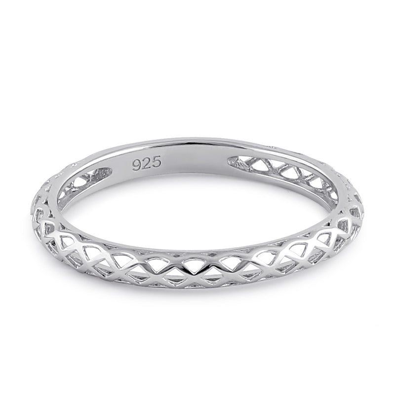 Sterling Silver Basket Band Ring