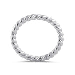Sterling Silver Stackable Rope Ring