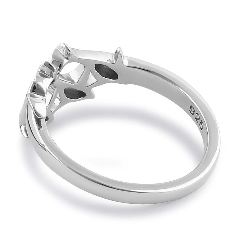 Sterling Silver Jumping Dolphins Ring