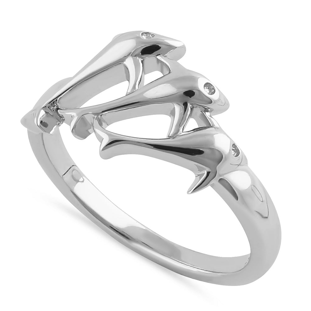 Sterling Silver Jumping Dolphins Ring for sale | Dreamland Sterling Silver Jumping Dolphins Ring for sale | Dreamland
