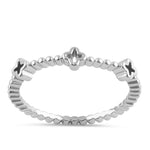 Sterling Silver Thin  Multi-Greek Cross and Bead Ring