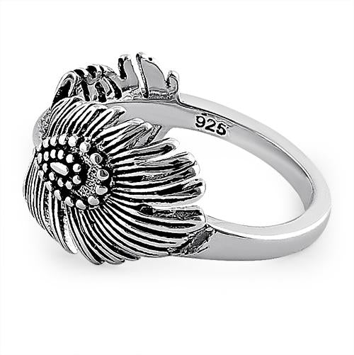 Sterling Silver Peacock Feather Ring