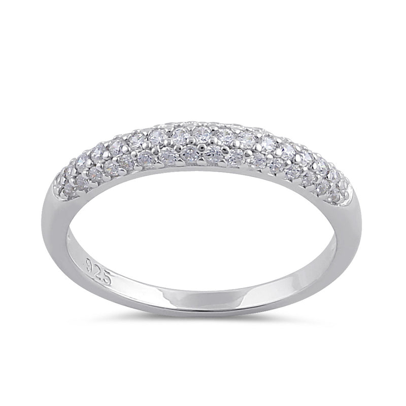 Sterling Silver Clear CZ Band Ring