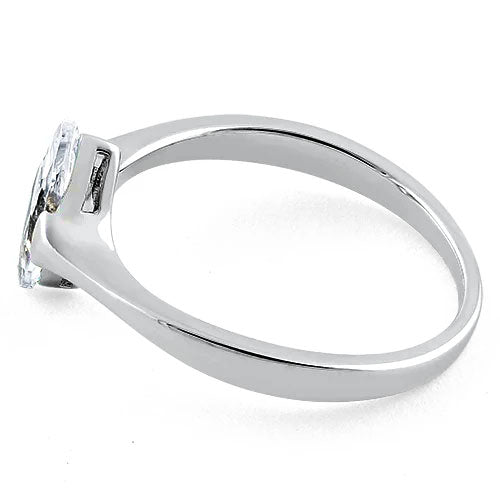 Sterling Silver Marquis Clear CZ Ring