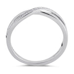 Sterling Silver CZ Infinity Twist Ring