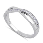 Sterling Silver CZ Infinity Twist Ring