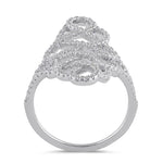 Sterling Silver Figure 8 Extravagant Clear CZ Ring
