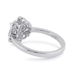 Sterling Silver CZ Vintage Engagement Ring
