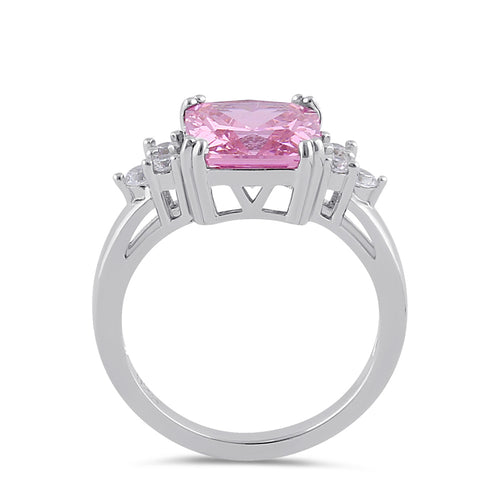 Sterling Silver Elegant Pink CZ Ring