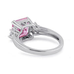 Sterling Silver Elegant Pink CZ Ring