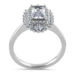 Sterling Silver Vintage CZ Cluster Ring