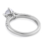 Sterling Silver Round CZ Engagement Ring