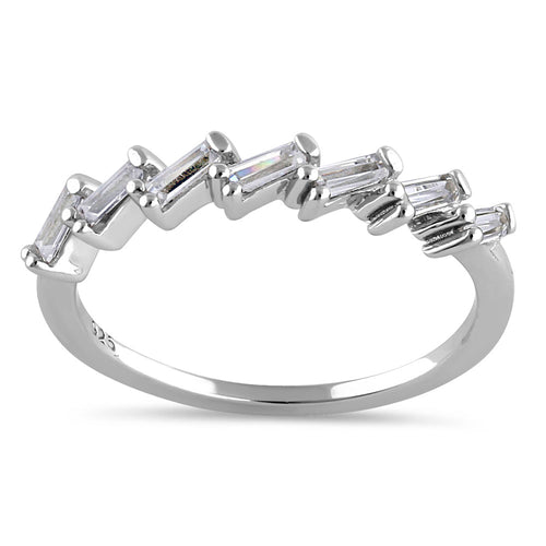 Sterling Silver Baguette CZ Ring
