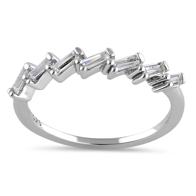 Sterling Silver Baguette CZ Ring