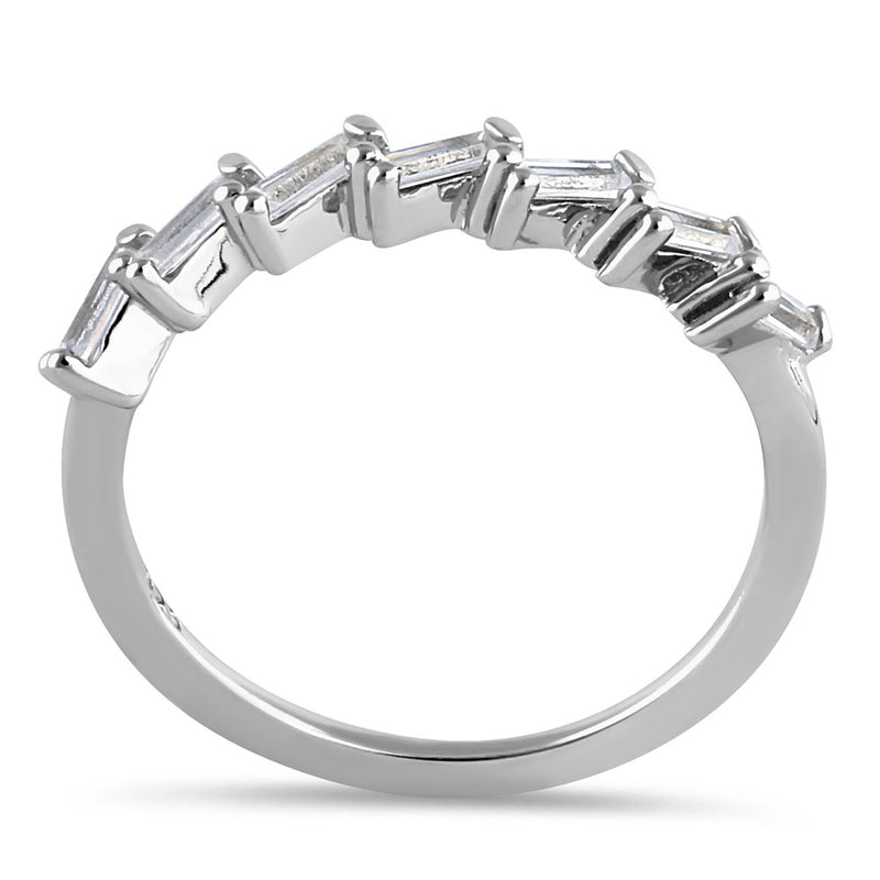 Sterling Silver Baguette CZ Ring