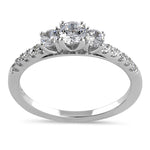 Sterling Silver 3 Stone CZ Ring