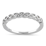 Sterling Silver CZ Band Ring