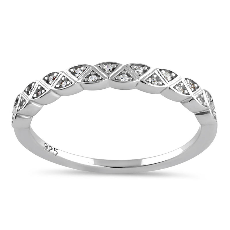 Sterling Silver CZ Band Ring