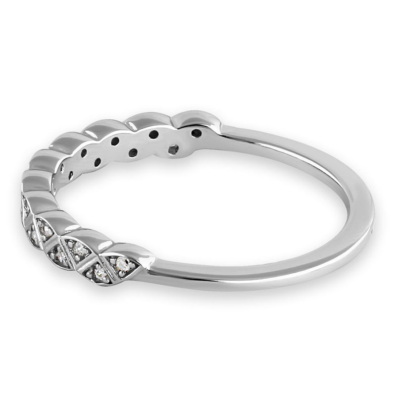 Sterling Silver CZ Band Ring