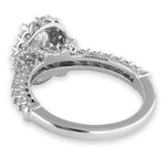 Sterling Silver 1.25 ct. Oval CZ Halo Engagement Ring
