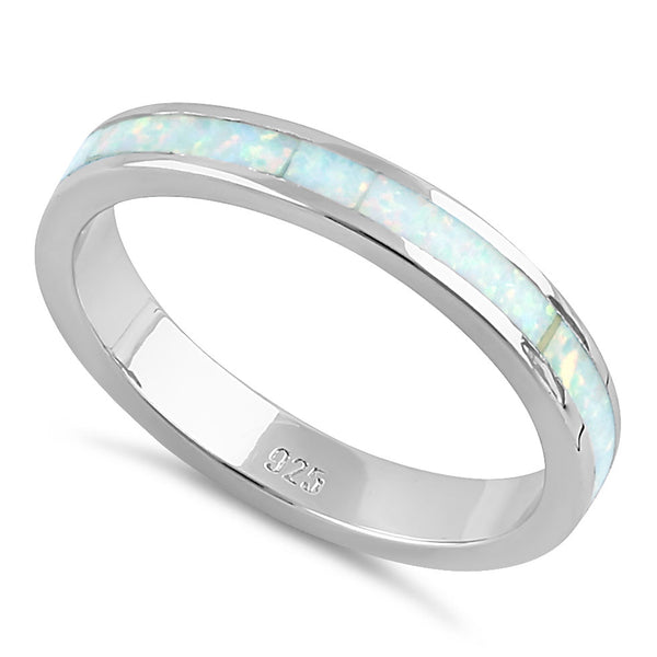 Blue/White Opal Bezel Sterling Silver Ring - The Beau & Bauble Blue/White Opal Bezel Sterling Silver Ring - The Beau & Bauble