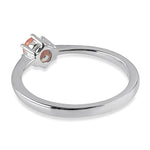 Sterling Silver Round Pink Mother of Pearl Ring