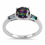 Sterling Silver Rainbow CZ Ring