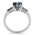 Sterling Silver Rainbow CZ Ring