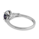 Sterling Silver Rainbow CZ Ring