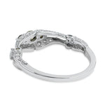 Sterling Silver Filigree Peridot CZ Ring