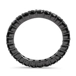 Sterling Silver Black Rhodium Eternity Black CZ Ring