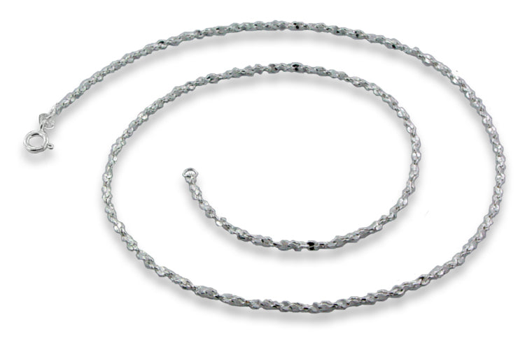 Sterling Silver Twisted Serpentine Chain 1.0MM