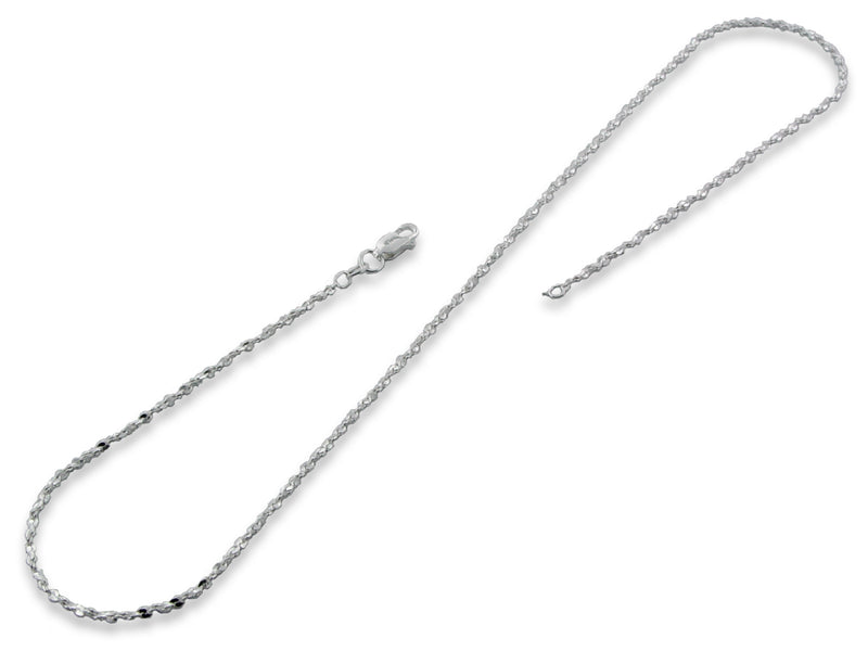 Sterling Silver Twisted Serpentine Chain 1.0MM