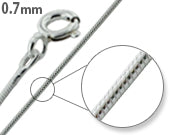 Sterling Silver Italian Snake Chain 0.7 MM