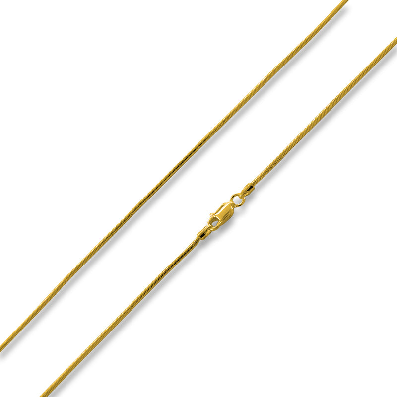 14K Gold Plated Sterling Silver Snake Chain 1.5MM