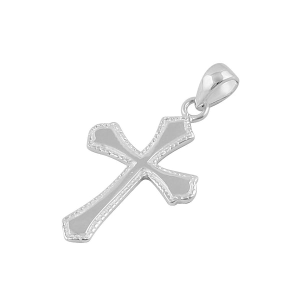Sterling Silver Rustic Cross Pendant