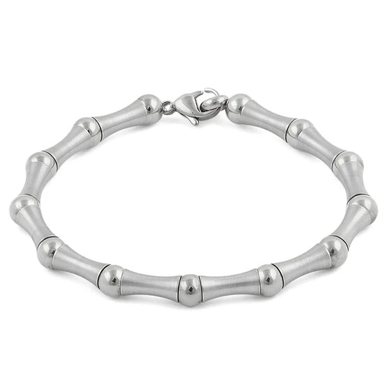 Stainless Steel Bead and Bar Bracelet