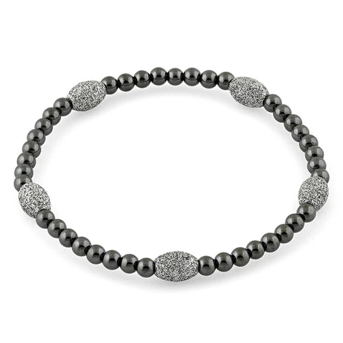 Hematite Bead Gemstone Bracelet