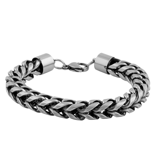 Stainless Steel Antique Finish Curb Bracelet