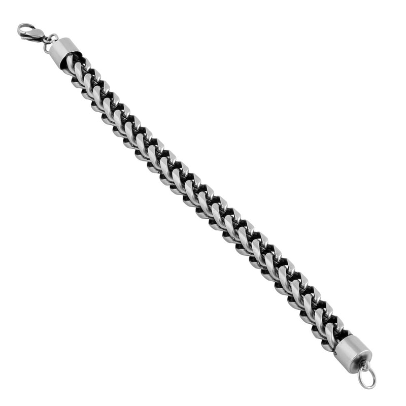 Stainless Steel Antique Finish Curb Bracelet