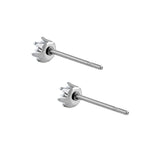 Stainless Steel CZ Stud Earrings 3mm