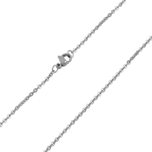 Stainless Steel Flat Cable Chain Necklace 1.8MM