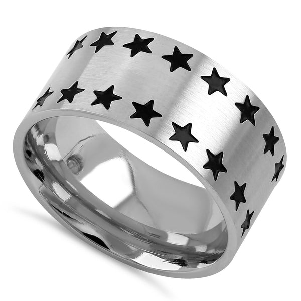 Stainless Steel All-Stars Band Ring