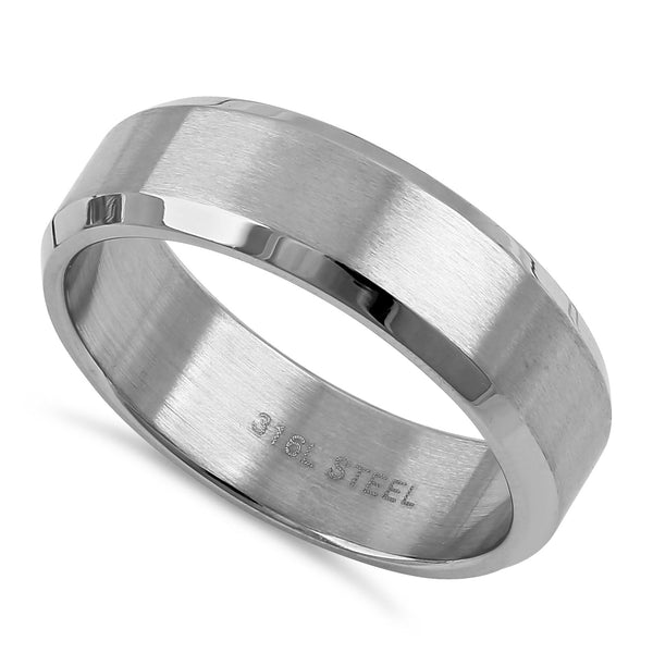 Stainless Steel 6mm Wedding Band Ring