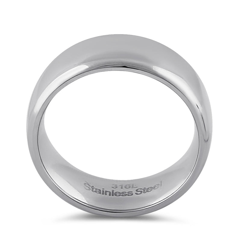 Stainless Steel Men's 8mm Polished Wedding Band