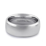 Stainless Steel Men's 8mm Polished Wedding Band